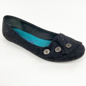 Blowfish | Shoes | Blowfish Malibu Ballerina Gray Slip On Flats With Metal  Button Accents | Poshmark